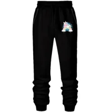 Штани з футера без начосу Baby unicorn on a rainbow