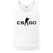 Майка с логотипом CS GO и бойцом