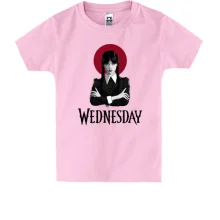 Детская футболка Wednesday (черно-красный)