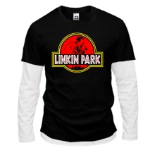 Комбинированный лонгслив Linkin Park в стиле Парк Юрского периода