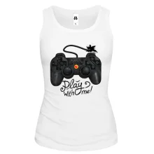 Майка с джойстиком и надписью Play with me!