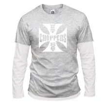 Комбінований лонгслів з лого West Coast Choppers
