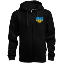Худи на молнии Украина (надпись в виде сердца)
