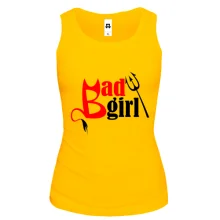 Майка с рогами и вилами Bad girl
