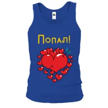 Майка с сердцем пробитым стрелой "Попал!"