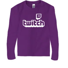 Детский лонгслив с логотипом twitch
