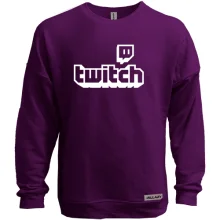 Свитшот без начеса с логотипом twitch