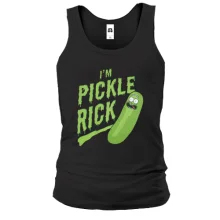 Чоловіча майка з великим зеленим написом «I'm Pickle Rick»