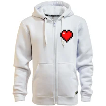 Худи на молнии Minecraft heart