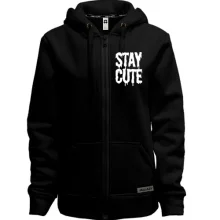 Женская толстовка на молнии stay cute