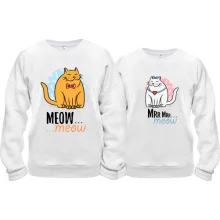 Парные кофты с котиками "Meow..mrr..mrr."