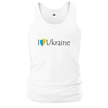 Майка с надписью «I love Ukraine»