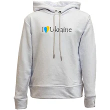 Детское худи без начеса с надписью «I love Ukraine»