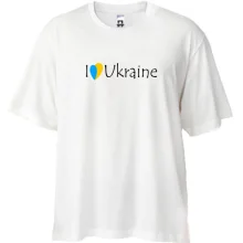 Футболка Oversize з написом «I love Ukraine»