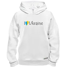 Худі BASE з написом «I love Ukraine»