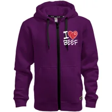 Худи на молнии "I love Beef"