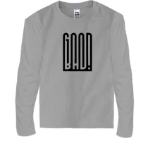 Дитячий лонгслів з написом Good-Bad