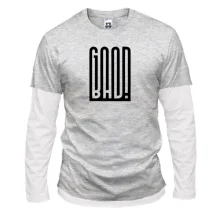 Чоловічий лонгслів Комбі з написом Good-Bad