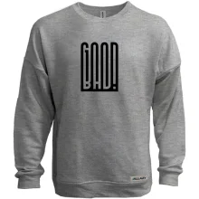 Свитшот без начеса с надписью Good-Bad