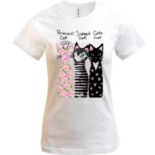 Футболка Princess, Sweet and Cute cats