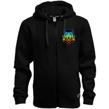 Худи на молнии Rainbow Wolf