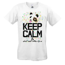 Футболка Keep calm and don't eat after 6 pm с пандой