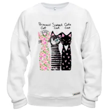 Свитшот Princess, Sweet and Cute cats