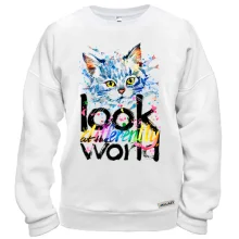 Свитшот с котенком Look differently at the world
