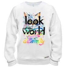 Світшот з кошеням Look at the world differently