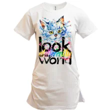 Туника с котенком Look differently at the world
