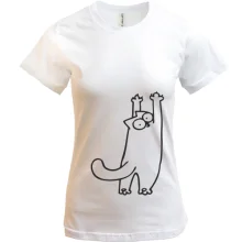 Жіноча футболка Simon's cat дряпається