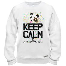 Свитшот Keep calm and don't eat after 6 pm с пандой