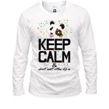 Лонгслив Keep calm and don't eat after 6 pm с пандой