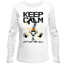 Лонгслив Keep calm and don't eat after 6 pm с лемуром