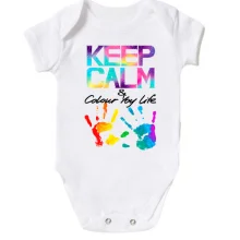 Детское боди Keep calm and colour your life