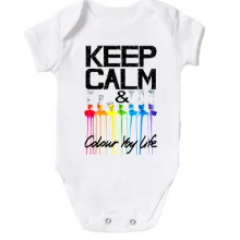 Детское боди Keep calm and colour your life (2)