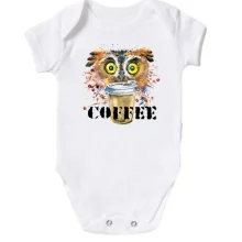 Детское боди Coffee с совой