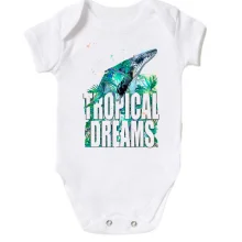 Детское боди Tropical dreams с китом
