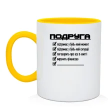 Чашка із чек-листом «ПОДРУГА»