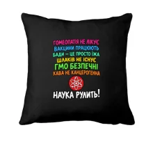 Подушка із написом «Наука рулить!»