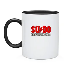 Чашка с надписью «Sudo Highway to Shell»