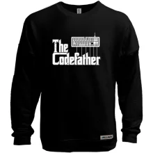 Свитшот без начеса с надписью «The Codefather»