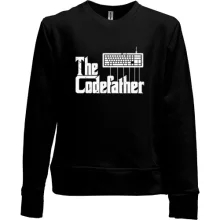 Детский свитшот без начеса с надписью «The Codefather»