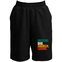 Шорты с надписью «Husband. Dad. Engineer. Legend.»