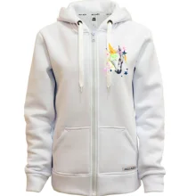 Женская толстовка на молнии лошадка с зеленым мороженым