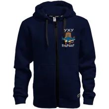Чоловіча толстовка на блискавці Кот і акула Юшку будеш?