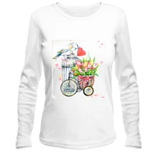 Лонгслив с птичкой Love you