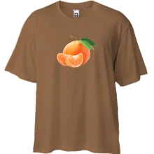 Футболка Oversize с дольками мандарина