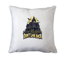Подушка с надписью «Don't look back»