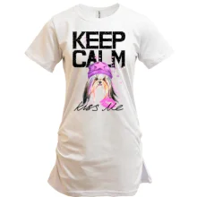 Туника Keep calm and kiss me с Йоркширским терьером